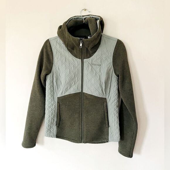 Marmot: Women's CODA Hoody - Beetle Green/Sea Fog - Picture 1 of 7